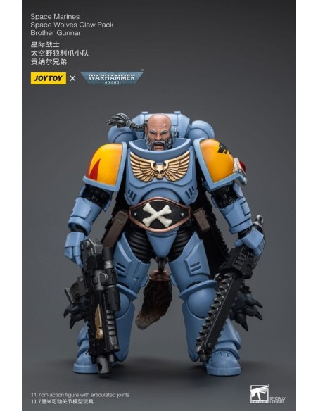 Warhammer 40k Action Figure 1/18 Space Marines Space Wolves Claw Pack Brother Gunnar 12 cm  Joy Toy (CN)