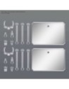 Action base 6 clear mirror stickers set  Bandai Hobby