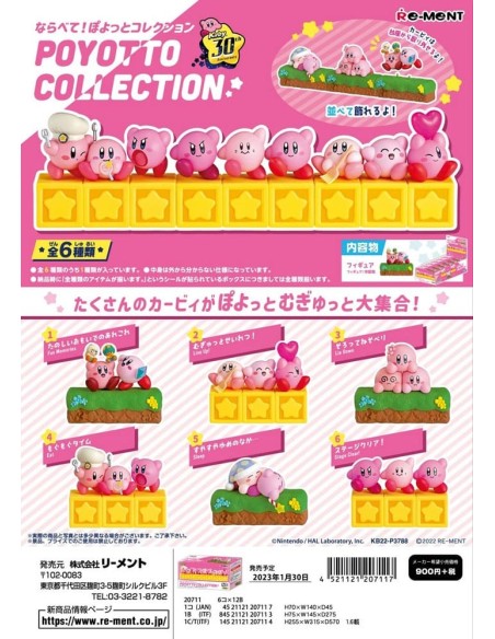 Kirby Mini Figures Poyotto Collection Display (6)  Re-Ment