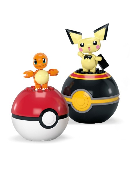Pokémon MEGA Construction Set Poké Ball Collection: Charmander & Pichu  Mattel