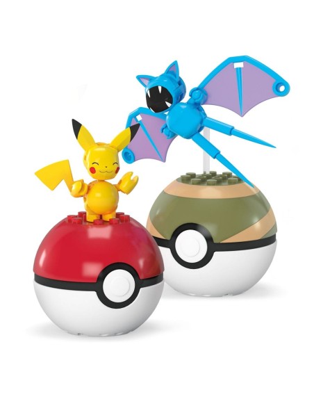 Pokémon MEGA Construction Set Poké Ball Collection: Pikachu & Zubat  Mattel