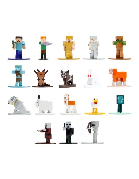 Minecraft Nano Metalfigs Diecast Mini Figures 18-Pack Wave 10 4 cm  Jada Toys