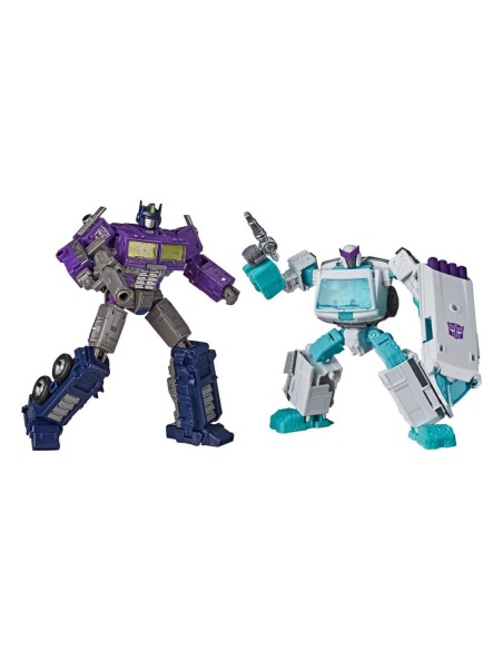 Transformers Generations Selects Action Figure 2-Pack Shattered Glass Optimus Prime (Leader Class) & Ratchet (Deluxe Cla