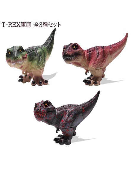 Carnivores: Dinosaur Hunter Chibi Chunky PVC Statues The T-REX Army Arrives! 9 cm (3)