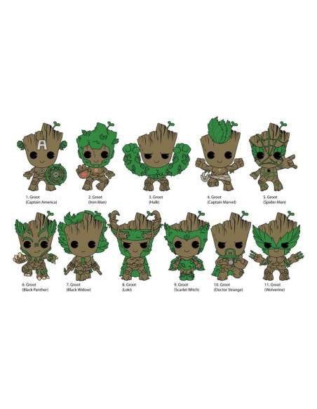 Guardians of the Galaxy PVC Bag Clips Groot Series 2 Display (24)
