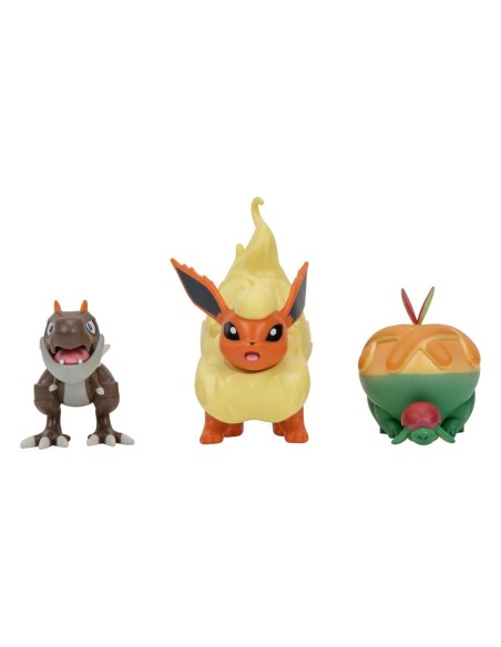 Pokémon Battle Figure Set 3-Pack Appltun, Tyrunt, Flareon 5 cm