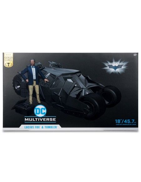 DC Multiverse Vehicle Tumbler with Lucuis Fox (The Dark Knight) (Gold Label)