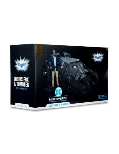 DC Multiverse Vehicle Tumbler with Lucuis Fox (The Dark Knight) (Gold Label)