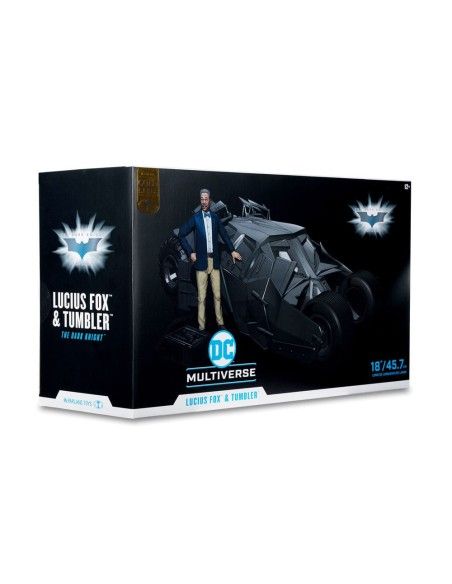 DC Multiverse Vehicle Tumbler with Lucuis Fox (The Dark Knight) (Gold Label)