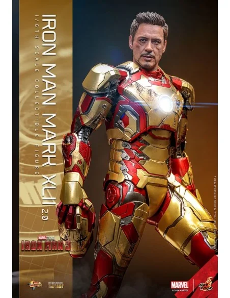 Iron Man 3 Movie Masterpiece Diecast Action Figure 1/6 Iron Man Mark XLII (2.0) 32 cm